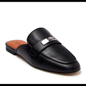 Coach Shoes | Coach Black Leather Mules | Size 5.5